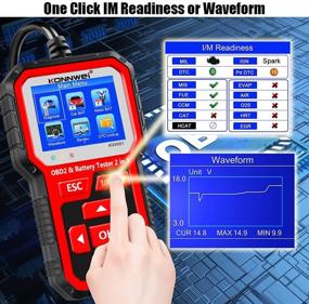 img 1 attached to 🚗 KONNWEI KW681: 2 в 1 Сканер для диагностики автомобиля и тестер аккумулятора с считывателем кодов двигателя.