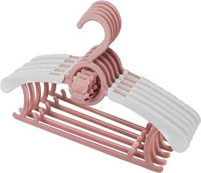 img 4 attached to 50-Pack Ubisin Pink Baby Hangers - Extendable Plastic Hangers for Closet, Toddler & Newborn Clothes