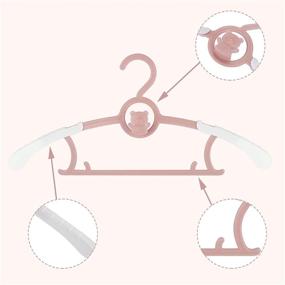 img 3 attached to 50-Pack Ubisin Pink Baby Hangers - Extendable Plastic Hangers for Closet, Toddler & Newborn Clothes