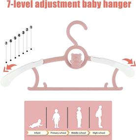 img 1 attached to 50-Pack Ubisin Pink Baby Hangers - Extendable Plastic Hangers for Closet, Toddler & Newborn Clothes