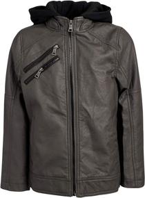 img 4 attached to 🧥 Boys' Leather Jacket with Zipper Pockets: Stylish Clothing for Boys' - Republic Jackets & Coats