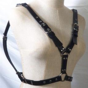 img 2 attached to Stylish Leather Shoulder Harness: Adjustable Collar for Men's Accessories and Belts