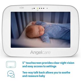 img 1 attached to 👶 Angelcare AC527 3-in-1 Baby Monitor with Movement Tracking, 5’’ Video, Sound & Temperature Display on Camera