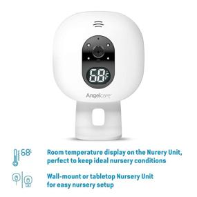 img 2 attached to 👶 Angelcare AC527 3-in-1 Baby Monitor with Movement Tracking, 5’’ Video, Sound & Temperature Display on Camera