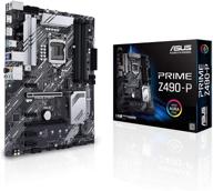 🖥️ asus prime z490-p lga 1200 atx motherboard: dual m.2, ddr4 4600, usb 3.2, thunderbolt 3, rgb & more! logo