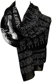 img 4 attached to 🖤 The Raven Chiffon Scarf by Edgar Allan Poe - Gothic, Emo, and Nevermore-Inspired Black Scarf, 70x17 Inches