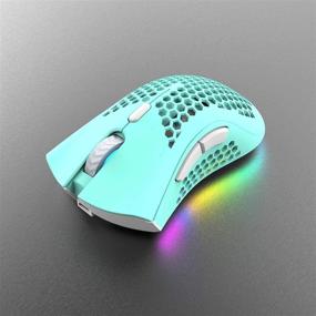 img 2 attached to 🖱️ Revolutionary Rechargeable Wireless Gaming Mouse: Lightweight with 3200 DPI and RGB Rainbow Backlit-Blue Magic