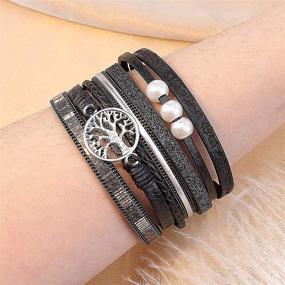 img 2 attached to 🔗 Stylish Multilayer Magnetic Bracelet for Girls - BAOKELAN Bracelet Jewelry