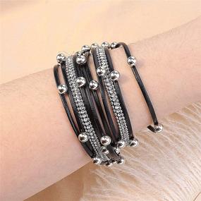 img 3 attached to 🔗 Stylish Multilayer Magnetic Bracelet for Girls - BAOKELAN Bracelet Jewelry