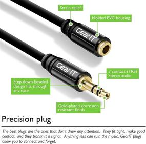 img 1 attached to 🔌 GearIT Pro Series Preminun Gold Plated 50ft 3.5mm Extension Cable - Enhance Your Audio Experience with this 50 Feet Male to Female Stereo Cable