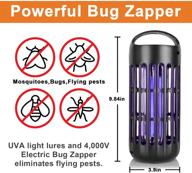 🦟 mosquito killer bug zapper - electronic insect uv light trap for indoor home | gnat catcher attractant lamp with 800v grid | effective flying pest control | black logo