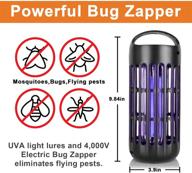 🦟 убийца комаров bug zapper - электронная лампа-ловушка с ультрафиолетовым светом для внутреннего применения дома | лампа привлекающая мошек с сеткой номиналом 800 в | эффективный контроль над летающей вредной добычей | черный логотип