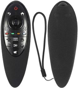 img 4 attached to 📱 Black Silicone Remote Case for LG AN-MR500G Magic Remote - Flexible, Shockproof & Washable Cover for LG 3D Smart TV Remote - HUAYU Magic Remote Case