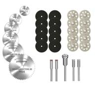 ⚙️ yeezugo 10-piece diamond coated rotary tools cutting wheel kit with mandrel 22mm for dremel - cut off discs for enhanced precision cutting logo