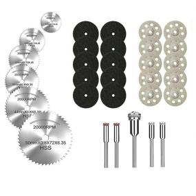 img 4 attached to ⚙️ YEEZUGO 10-Piece Diamond Coated Rotary Tools Cutting Wheel Kit with Mandrel 22mm for Dremel - Cut Off Discs for Enhanced Precision Cutting