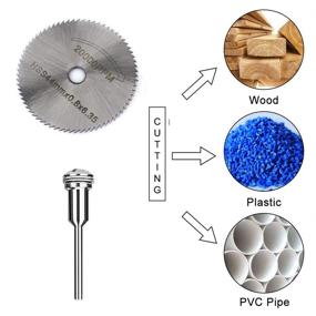 img 2 attached to ⚙️ YEEZUGO 10-Piece Diamond Coated Rotary Tools Cutting Wheel Kit with Mandrel 22mm for Dremel - Cut Off Discs for Enhanced Precision Cutting