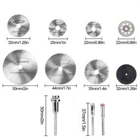 img 3 attached to ⚙️ YEEZUGO 10-Piece Diamond Coated Rotary Tools Cutting Wheel Kit with Mandrel 22mm for Dremel - Cut Off Discs for Enhanced Precision Cutting