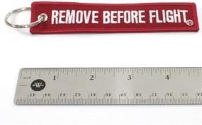 img 3 attached to 🔴 Тёмно-красный брелок "Remove Before Flight": идеальное дополнение для авиации, квадроцикла, мотоцикла, пилотов и экипажа для безопасности.