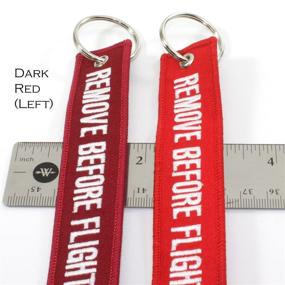 img 1 attached to 🔴 Тёмно-красный брелок "Remove Before Flight": идеальное дополнение для авиации, квадроцикла, мотоцикла, пилотов и экипажа для безопасности.