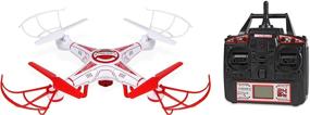 img 1 attached to Striker-X HD Camera Drone: High-Quality Picture/Video RC Quadcopter with 2.4GHz Remote Control, Red/White, 12 x 12 x 2.75 inches