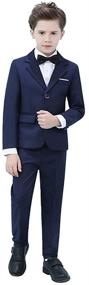 img 4 attached to Yavakoor Slim Fit Boys Formal Wedding Suit Set - Complete Outfit