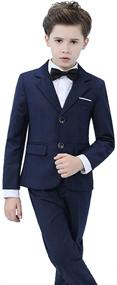 img 1 attached to Yavakoor Slim Fit Boys Formal Wedding Suit Set - Complete Outfit