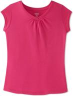 chic french toast sleeve v neck t shirt for girls: trendy clothing and tops, tees & blouses logo