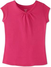 img 2 attached to Chic French Toast Sleeve V Neck T Shirt for Girls: Trendy Clothing and Tops, Tees & Blouses