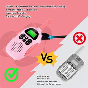 img 3 attached to 📞 Ultimate Walkie Talkies for Kids with Rechargeable Flashlight: Fun Communication and Illumination Combo!
