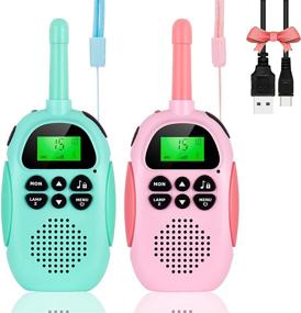 img 4 attached to 📞 Ultimate Walkie Talkies for Kids with Rechargeable Flashlight: Fun Communication and Illumination Combo!