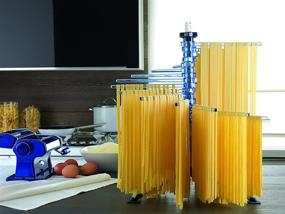 img 2 attached to 🍝 Premium Italian Marcato Atlas Tacapasta Pasta Drying Rack: Collapsible, Blue, Steel & Polycarbonate Construction