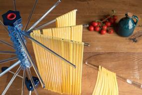 img 3 attached to 🍝 Premium Italian Marcato Atlas Tacapasta Pasta Drying Rack: Collapsible, Blue, Steel & Polycarbonate Construction