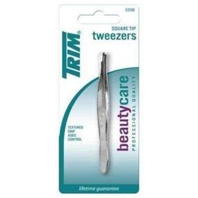 img 1 attached to 🔍 Precision Trim Tweezr: Trim Square Tip Tweezers 53100 - Perfect for Plucking, Shaping, and Defining Brows - 1ct