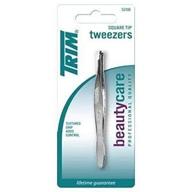 🔍 precision trim tweezr: trim square tip tweezers 53100 - perfect for plucking, shaping, and defining brows - 1ct logo