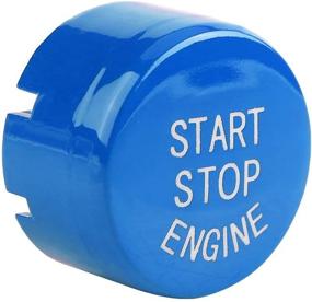 img 2 attached to 🔵 F30 G/F Disk Bottom Push Start Button with Start & Stop - Car Engine One-Button Start Button Fitment (Blue)
