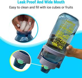 img 1 attached to Stay Hydrated and Motivated with our Half Gallon Motivational Water Bottle - 64 Oz with Time Marker, BPA Free, Leakproof, and Convenient Handle - Perfect for Fitness and Sports, Wide Mouth for Easy Drinking, Sturdy and Durable Material!