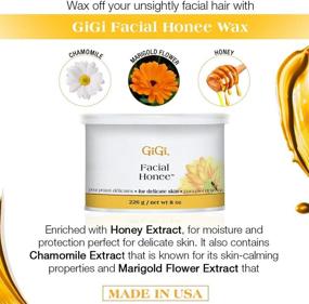 img 2 attached to 🌟 Smooth and Silky: GiGi Facial Honee Wax - 226g/8oz - Unveil Radiant Skin