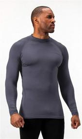 img 3 attached to 🧥 DEVOPS Men's Thermal Mock Neck Shirts, Compression Long Sleeve Tops 2-Pack