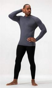 img 2 attached to 🧥 DEVOPS Men's Thermal Mock Neck Shirts, Compression Long Sleeve Tops 2-Pack