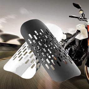 img 1 attached to Enhanced Performance Exhaust Muffler and Heat Shield Set for Motorcycles