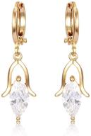 💎 lamapolis cz drop dangle earrings with 14k gold/silver plating, hypoallergenic design featuring cubic zirconia gemstones - stunning gift for women & girls logo