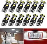 🚗 t10 194 led car bulbs - upgrade your car interior with 192 led lights in 6000k white - 12pcs pack logo