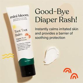 img 1 attached to 💜 Mini Bloom Toot Toot Balm Diaper Rash Relief Cream - Baby & Kid Friendly - Soothes & Calms Skin - Enriched with Zinc Oxide, Vitamin E, Shea Butter, Coconut, Jojoba & Sunflower Oils - 2 oz