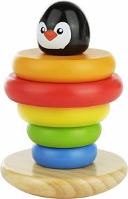 img 3 attached to Vibrant Rainbow Stacker 🌈 with an Adorable Penguin Twist