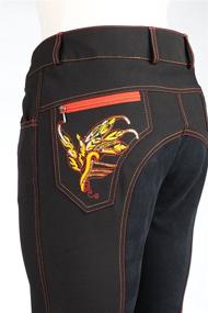 img 1 attached to 👖 Stylish Huntley Equestrian Full Seat Riding Pant with Eye-Catching Sequined Back Pockets