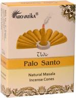 🌿✨ aro vatika vedic palo santo natural masala incense cones - pack of 120 cones in 12 boxes for enhanced prayer, meditation, and relaxation logo