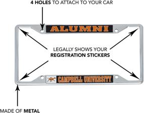 img 1 attached to Покажите свой боевой дух с официально лицензированной рамкой для автомобильных номерных знаков Кэмпбеллского университета для выпускников!