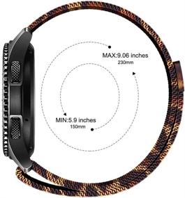 img 1 attached to 🐆 Solob 22mm Stainless Steel Magnetic Mesh Strap for Samsung Galaxy Watch 46mm/Gear S3 Classic/Frontier/Huawei Watch 2Classic/GT/GT 2 - Leopard Print Design, Quick Release Sports Straps