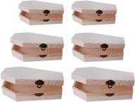 🧛 vencer set of 6 diy unfinished wood funeral coffins – perfect for halloween parties, small pet burials, vto-003 logo