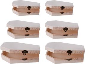 img 4 attached to 🧛 Vencer Set of 6 DIY Unfinished Wood Funeral Coffins – Perfect for Halloween Parties, Small Pet Burials, VTO-003